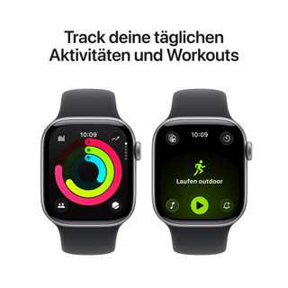 Apple Watch Series 11 5G 42 mm Grau Sportarmband S/M