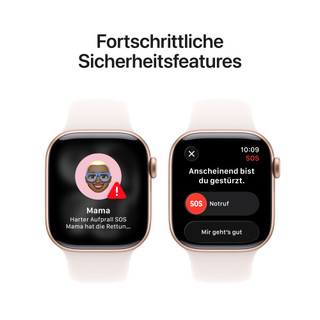Apple Watch Series 11 5G 42 mm Roségold Sportarmband S/M