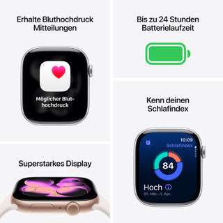 Apple Watch Series 11 5G 42 mm Roségold Sportarmband M/L