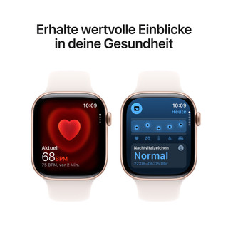 Apple Watch Series 11 46 mm Roségold Sportarmband M/L