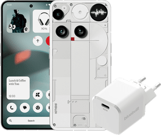 Nothing Phone (3) 512GB Weiß 5G + BlueBuilt Ladegerät mit USB-C-Port 45 W Weiß