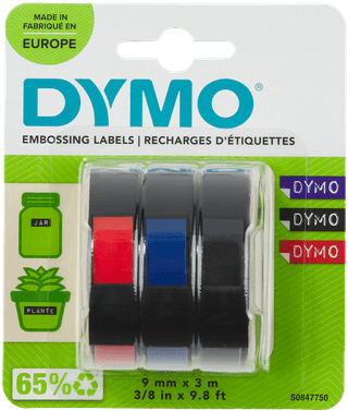 DYMO Prägeband 9 mm 3-Farben-Set