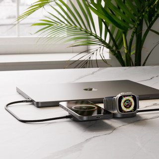 Zens Pro 3 Kabelloses Ladegerät 20 Watt mit USB-C-Kabel Schwarz