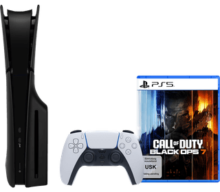 PlayStation 5 Slim mit Laufwerk + Call of Duty: Black Ops 7 + Cover Schwarz