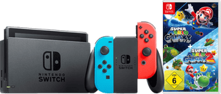 Nintendo Switch Red/Blue + Super Mario Galaxy 1+2