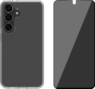 BlueBuilt Protective Back Cover Samsung Galaxy S25 Transparent + Screen Protector Glass