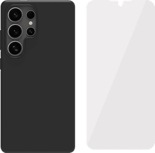 BlueBuilt Samsung Galaxy S25 Ultra Back Cover Black + BlueBuilt Screen Protector Glass