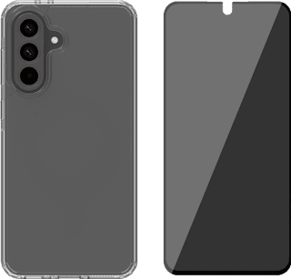 BlueBuilt Protective Back Cover Samsung Galaxy A56 Transparent + Privacy Screen Protector