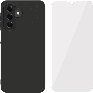 BlueBuilt Samsung Galaxy A17 Backcover Schwarz + BlueBuilt Panzerglas