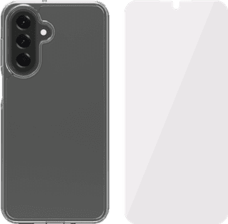 BlueBuilt Protective Back Cover Samsung Galaxy A17 Transparent + Screen Protector Glass