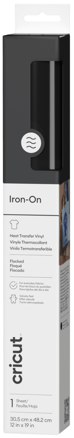 Cricut Flocked Iron-On Black 30.5x48.3cm