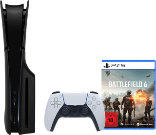 PlayStation 5 Slim mit Laufwerk + Battlefield 6 + Schwarze Cover