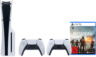 PlayStation 5 Slim mit Laufwerk + Battlefield 6 + Zusätzlicher Controller Weiß