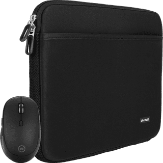 BlueBuilt Laptop Sleeve 36cm 15 inches S Black + Tradendum Wireless Mouse
