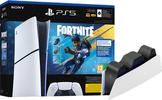 PlayStation 5 Slim Digital Edition Fortnite Bundle + Charging Dock