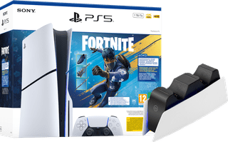 PlayStation 5 Slim mit Laufwerk Fortnite Set + Ladestation