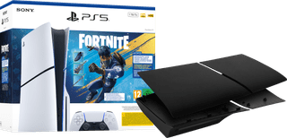 PlayStation 5 Slim mit Laufwerk Fortnite Set + Cover Schwarz