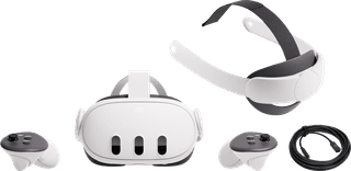 Meta Quest 3 512GB + BlueBuilt PC Link-Kabel + Elite Strap