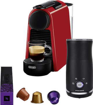 De'Longhi Nespresso Essenza Mini EN85.R + Pierre Milk Frother