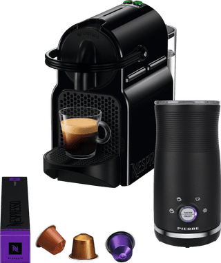 De'Longhi Nespresso Inissia EN80.B + Pierre Milchaufschäumer