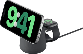 Belkin MagSafe und Qi2 2-in-1 Kabelloses Ladegerät 15 W mit Ständer Schwarz