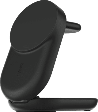 Belkin UltraCharge 3-in-1 MagSafe Kabelloses Ladegerät mit Ständer Qi2 25 W Schwarz