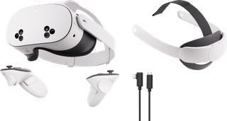 Meta Quest 3S 256GB + BlueBuilt PC Link-Kabel + Elite Strap