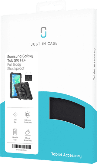 Just in Case Samsung Galaxy Tab S10 FE Plus Shock Proof Cover Black