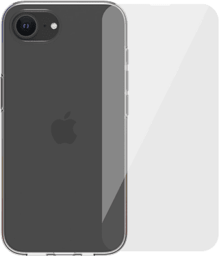 BlueBuilt Backcover iPhone 16e Transparent + Panzerglas