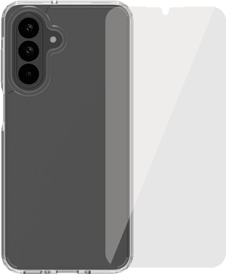 BlueBuilt Protective Back Cover Samsung Galaxy A26 Transparent + Screen Protector Glass