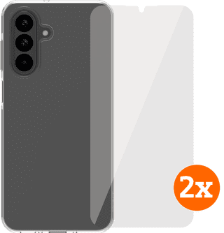 BlueBuilt Samsung Galaxy A26 Backcover Transparent + Panzerglas Doppelpack