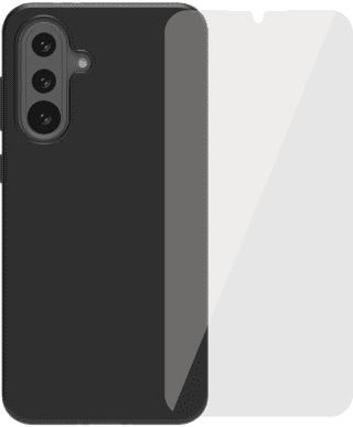 BlueBuilt Samsung Galaxy A36 Backcover Schwarz + Panzerglas