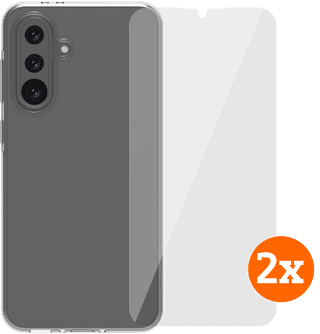 BlueBuilt Samsung Galaxy A36 Backcover Transparent + Panzerglas Doppelpack