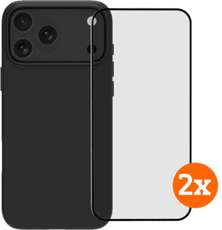 BlueBuilt Protective Backcover mit MagSafe iPhone 17 Pro Max Black + Displayschutz Doppelpack