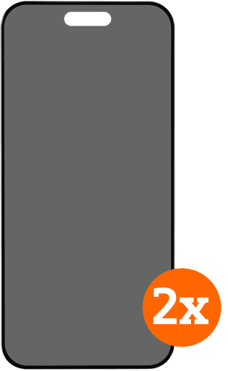 BlueBuilt Apple iPhone 16 Panzerglas mit Blickschutzfilter Doppelpack