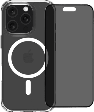BlueBuilt Protective Backcover mit MagSafe iPhone 16 Pro + Privacy Panzerglas