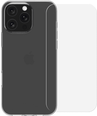 BlueBuilt Backcover iPhone 16 Pro Max Transparent + Panzerglas
