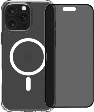 BlueBuilt Protective Backcover mit MagSafe iPhone 16 Pro Max + Privacy Displayschutz