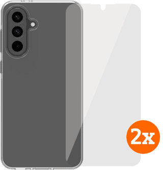 BlueBuilt Samsung Galaxy A56 Backcover Transparent + Panzerglas Doppelpack