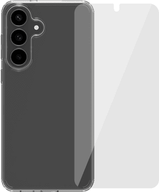BlueBuilt Protective Backcover Samsung Galaxy S25 FE Transparent + Panzerglas