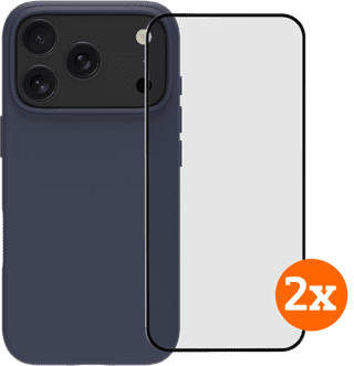 BlueBuilt Protective Backcover mit MagSafe iPhone 17 Pro Blue + Displayschutz Doppelpack