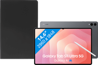 Samsung Galaxy Tab S11 Ultra 14.6 inches 512GB WiFi + 5G Gray + BlueBuilt Book Case Black