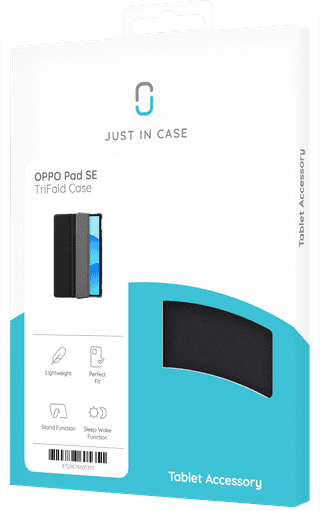 Just in Case OPPO Pad SE Tri-Fold Book Case Schwarz