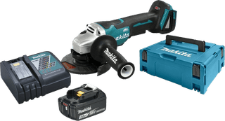 Makita DGA505ZJ + Makita Starter Set 18V LXT 3.0Ah BL1830B/DC18RC