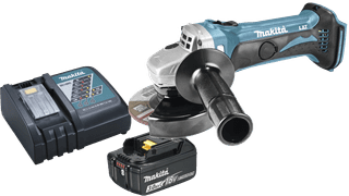 Makita DGA452Z + Makita Starter Set 18V LXT 3.0Ah BL1830B/DC18RC