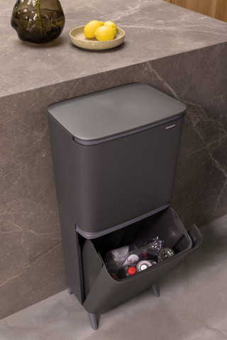 Brabantia SortUp Recycle Hi Mülleimer 25+10+10L Grau