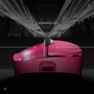 Logitech G PRO X Superlight 2 DEX Lightspeed Kabellose Gaming-Maus Magenta