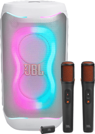 JBL PartyBox 130 Weiß + JBL EasySing Mics