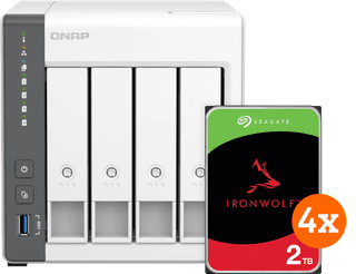 QNAP TS-433-4G + Seagate Ironwolf 2 TB 4er-Pack