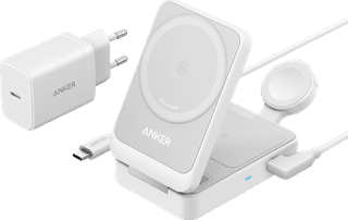 Anker Prime 3-in-1 MagGo Foldable Wireless Charger 15W White